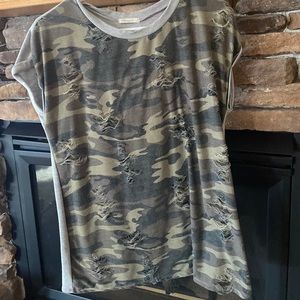 Camo ripped shirt